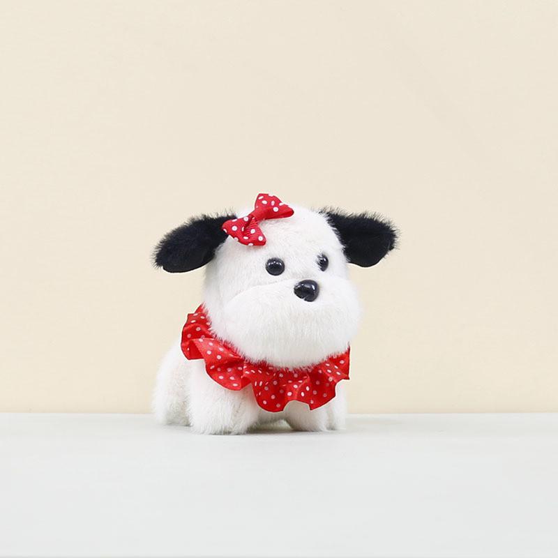 Cuddly Plush Puppy Pendant With Charming Bow Perfect For Keys And Handbags
