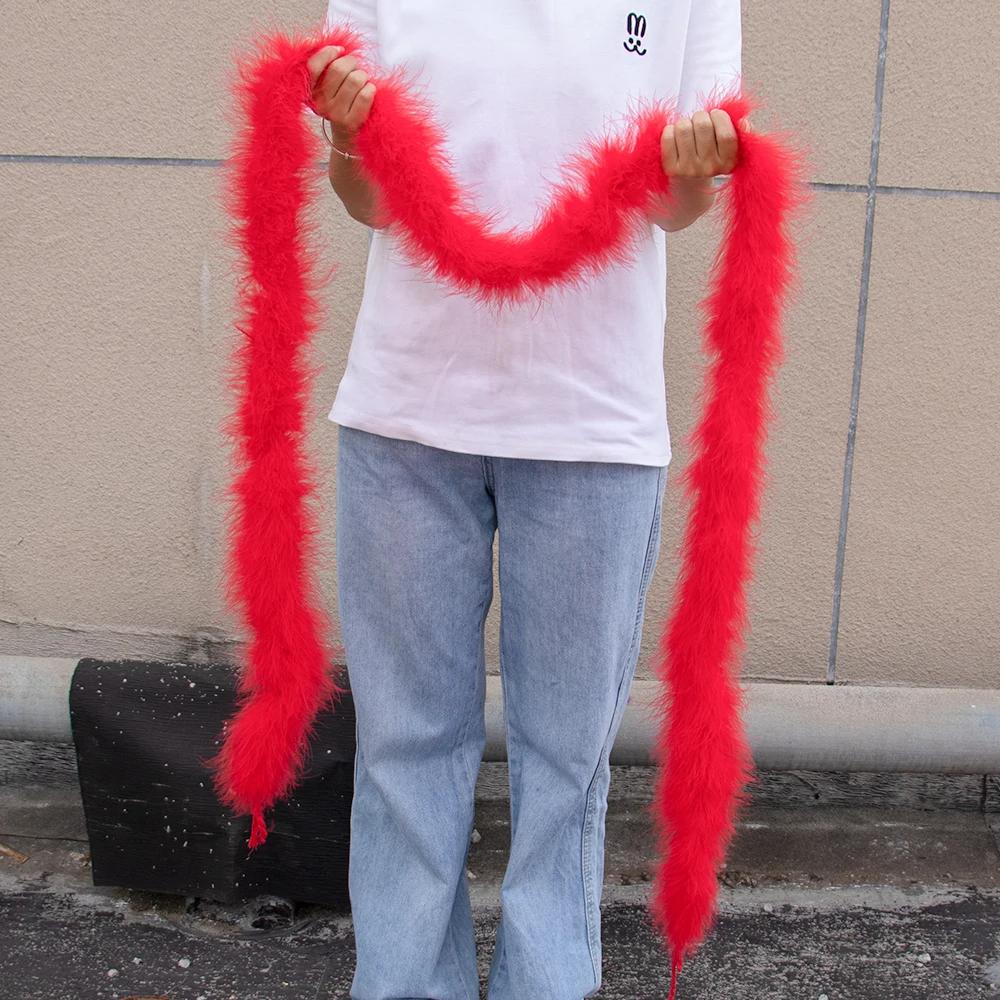 2M 50Grams Marabou Turkey Feathers Boa Trim for Crafts Needlework Shawl Party Scarf Carnival Costume Wedding Plumes Decoration