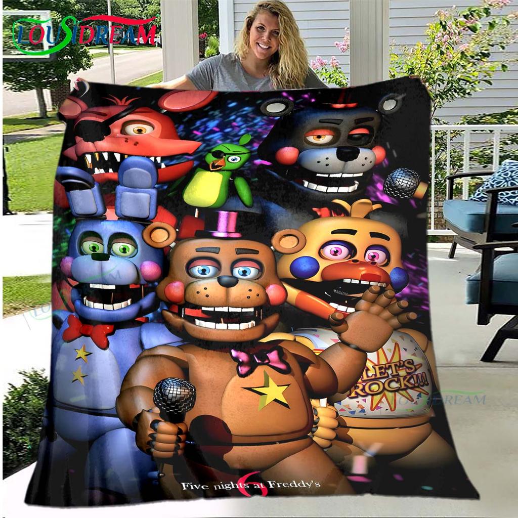 Горячие Персонажи Ужасов Узор Фланелевый Тонкий Плед Портативный Домашний Дорожный Офисный Плед для Игр во Время Обеденного Перерыва Подарок на День Рождения