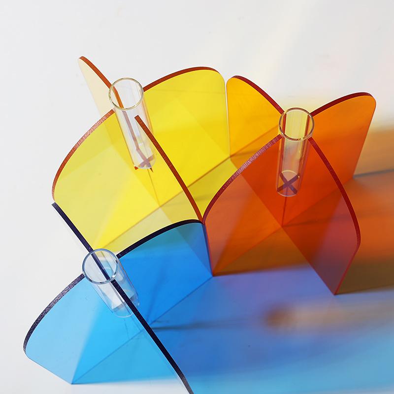 1 комплект акриловых ваз для цветов, цветочный контейнер, горшок, современный дизайн, цветочный контейнер, прозрачный, 2 стиля