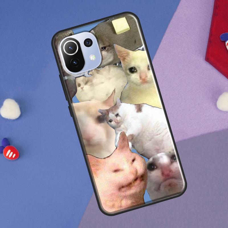 Чехол с мемами "Плачущий кот" и собаками для Xiaomi 14 13 Ultra 11T 12T 13T 14T Pro POCO X7 Pro X3 X5 F3 F5 F6 M6 X6 Pro