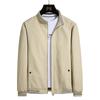 Spring and Autumn Middle-aged Men's Business Casual Cotton Jacket Men's Clothing Middle-aged and Elderly Stand-up Collar Jacket Dad On Clothes