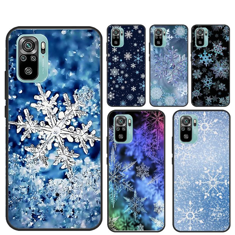 Snow Snowflake Winter Funda For Xiaomi Redmi Note 14 13 12 11 Pro 9 10 9S 10S 11S 12S Redmi 14C 10C 12C 13C Case