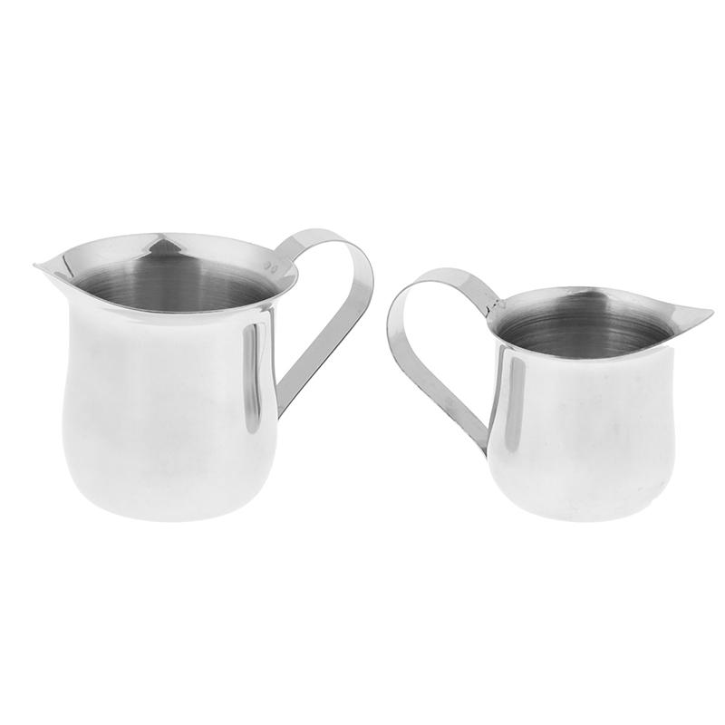 Coffee Milk Frothing Pitcher Cup Kitchen Stainless Steel Creamer Pitchers 60-240Ml Measuring Cup With Pouring Spout Coffeeware