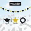 Black Gold Graduation Photo Banner Celebrate Picture Banner Graduation Hanging Decor  Classmates