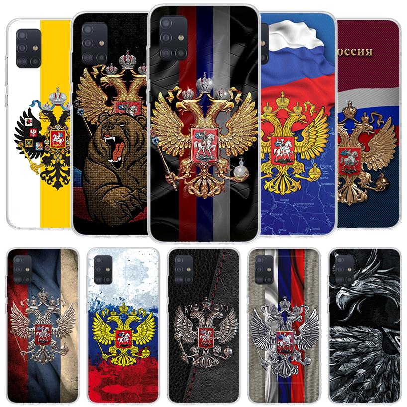 Russia Russian Flags Emblem Cover Phone Case For Samsung Galaxy A12 A22 A32 A52 A72 A02S Phone Case Note 20 Ultra 10 S10 Plus A5
