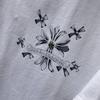 8931 CHROME HEARTS Лето 2026 Новая Высококачественная Хлопковая Круглый Вырез Свободная Большого Размера Мужская и Женская Футболка Футболка для Пары