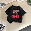 Children's Casual Short-sleeved T-shirt - Summer Girl's Cute Cherry T-shirt