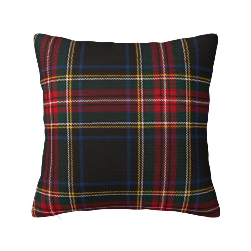 Black Watch Scottish Tartan Plaid Cushion Covers 40x40cm Polyester Throw Pillow for Car Square Pillowcase Home Decorative