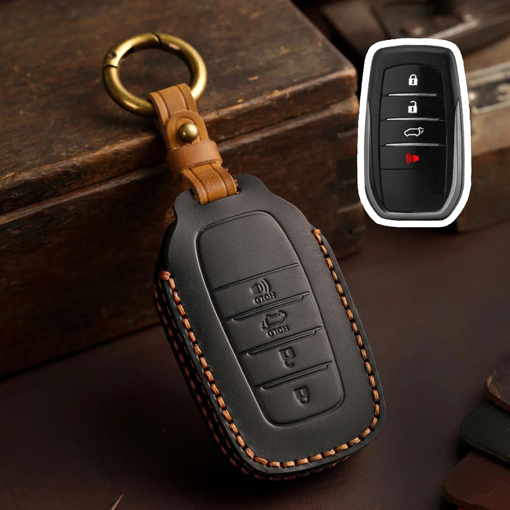 Для TOYOTA Sienna RAV4 VENZA Mirai Гибридные Автомобили Alphard PREVIA Voxy Keyless Go Брелок Кожаный Чехол для Автомобильного Ключа Набор Брелков