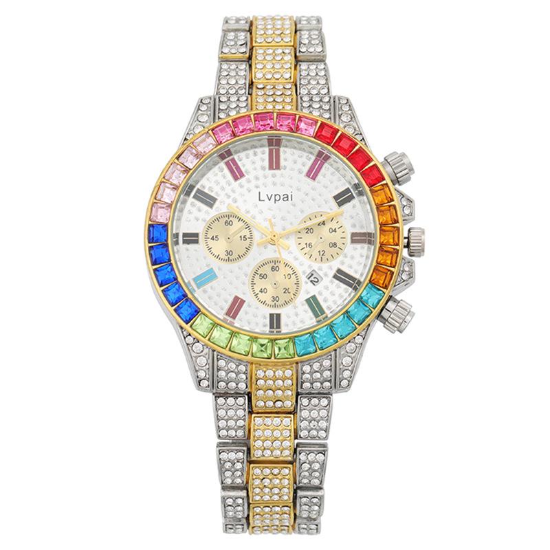 New Fashion Diamond-Studded Ladies' Watch with Calendar