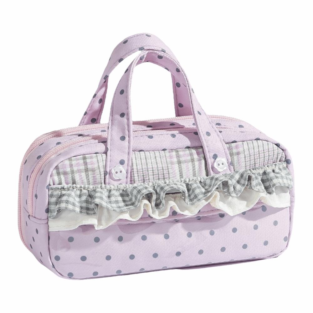 Multi-Layer Pencil Case Ruffle Lace Trim Pencil Pouch Stationery Bag  Stationery Gift