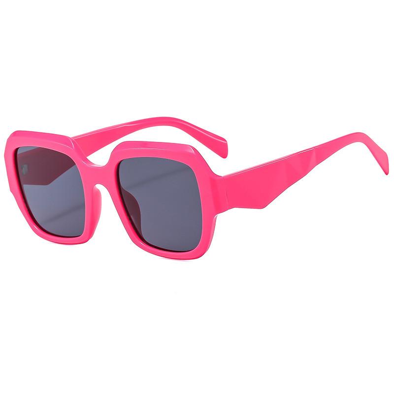 Style Geometric Oversized Sunglasses Uv400 Black Frame Round Glasses Travel For