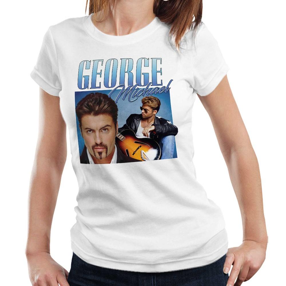 George Michael Ladies T Shirt Appreciation Homage Throwback Stag and Hen Do