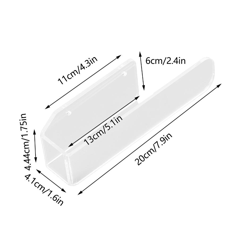 Transparent Black Hand Towel Holder Wall Mounted Towel Hanger Bathroom Kitchen Toilet Laundry Room