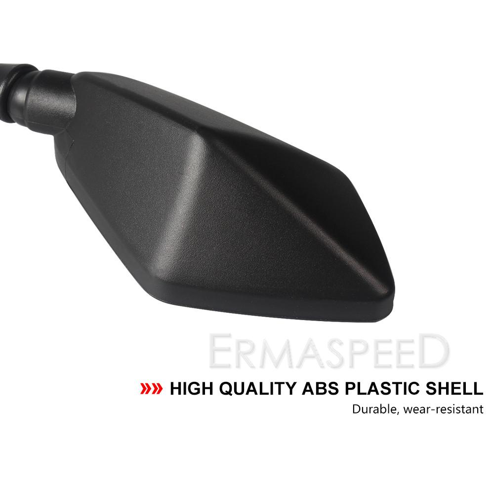 Широкоугольное выпуклое боковое зеркало для мотоцикла, черное, 10 мм, аксессуары для мотоцикла, зеркало заднего вида для мотоцикла, внедорожного мотоцикла