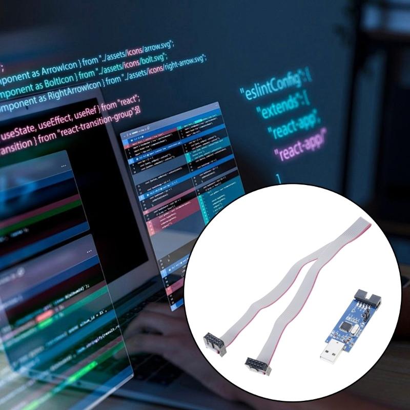 Double Voltages AVR USB ISP Asps Programmer For Microcontroller Firmware Updates Supports 3.3 V And 5V Power Supply