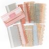 10-Sheet Long Lace Border Material Paper, Delicate Lace Edges for Journal Scrapbooking & DIY Card Making