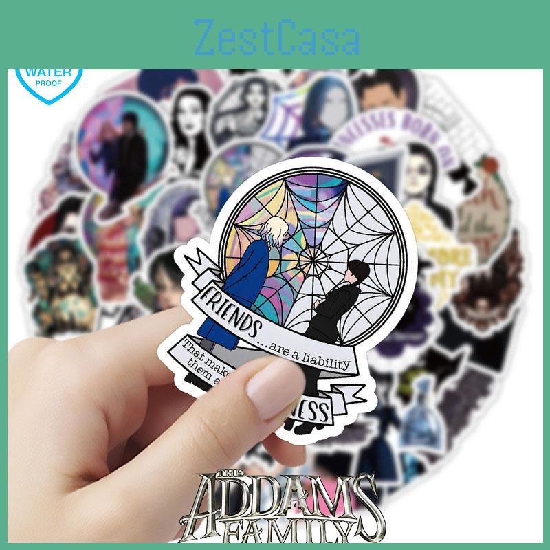 50 шт. Водонепроницаемые наклейки с Аддой Венсдей для украшения чемодана