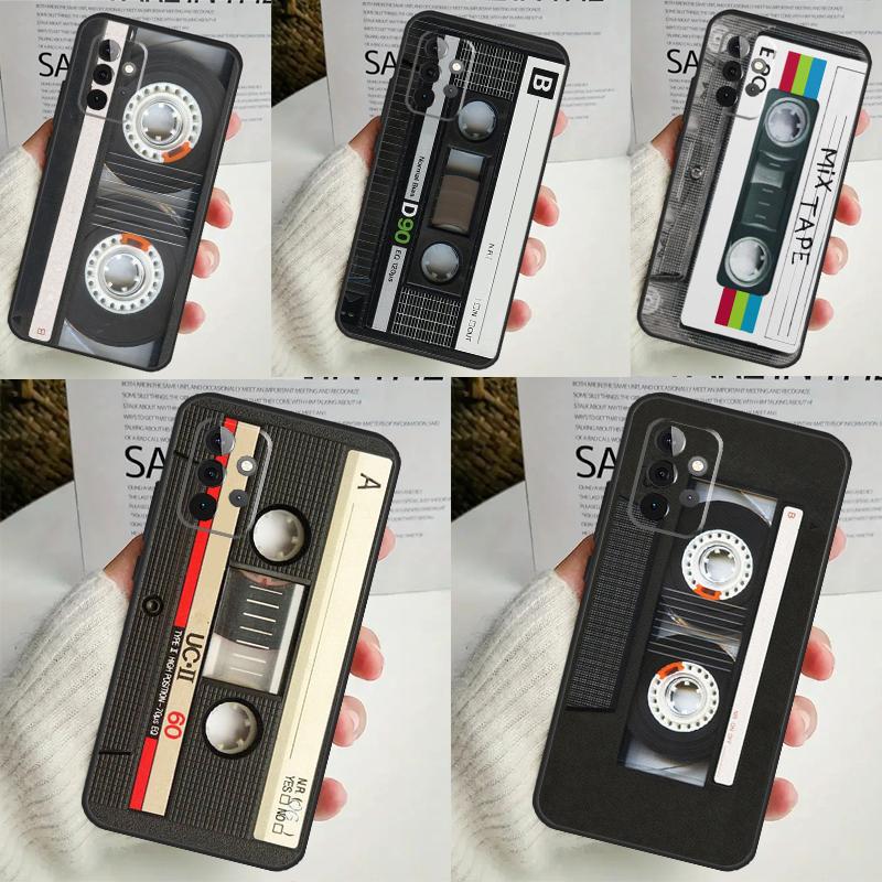 Cassette Mix Tape Cover For Samsung Galaxy A34 A35 A14 A15 A25 A53 A33 A13 A52 A32 A12 A51 A71 A54 A55 Case