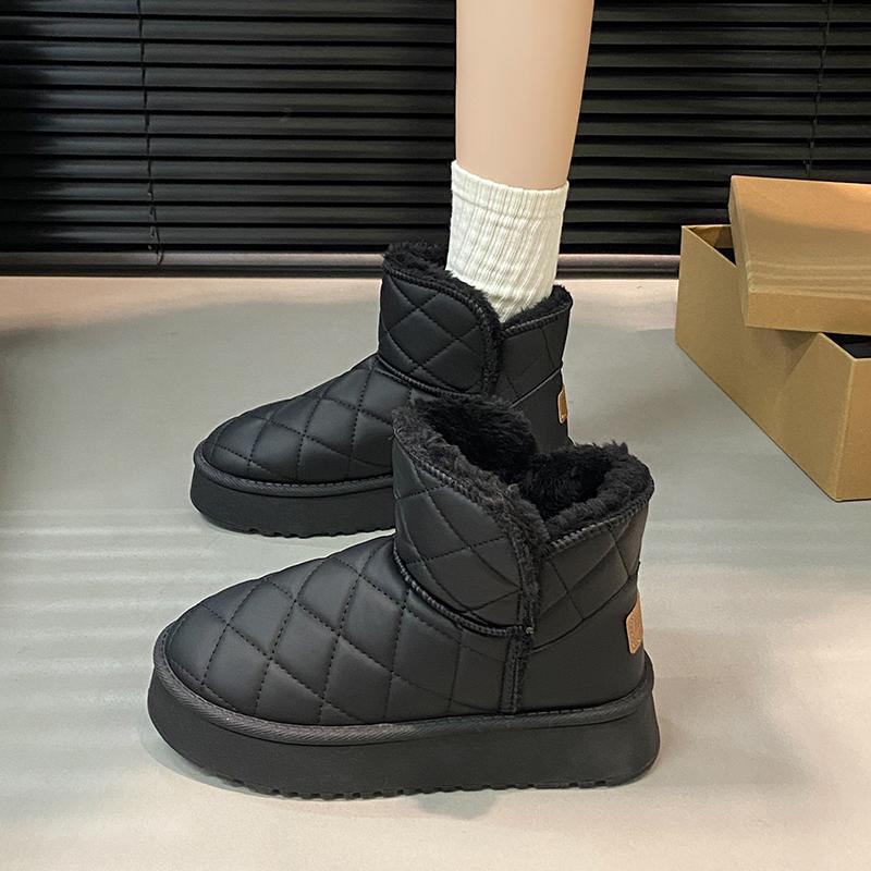 New Winter Casual Comfortable Cold-resistant and Warm Snow Boots Fashionable Short Suede Round-toe Platform Women's Boots