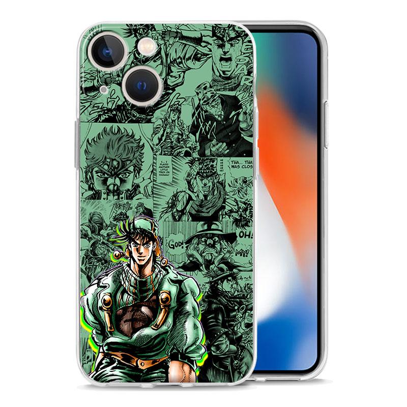 Прозрачный мягкий чехол для телефона JoJo Bizarre Adventure для iPhone 14 13 12 11 Pro Max XS X XR SE 7 8 Plus, противоударный прозрачный чехол из ТПУ