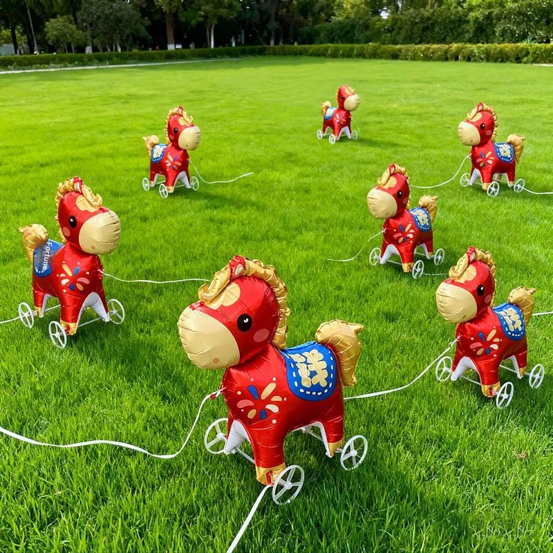 4D Мультяшные Фольгированные Шары Слон Стоячий Ходячий Шар Колесо Аксессуары С Колесом Для Украшения Детской Вечеринки По Случаю Дня Рождения