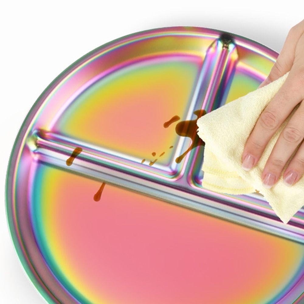 Ослепительная тарелка для контроля порций Многоразовый 3-секционный поднос для еды 3 отделения Посуда Ланч