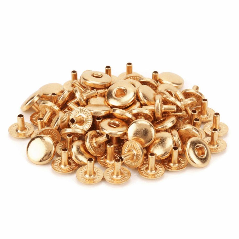 200set Rounded Sewing Leather Snaps 8mm Size Metal Snap Fasteners Leather Craft DIY
