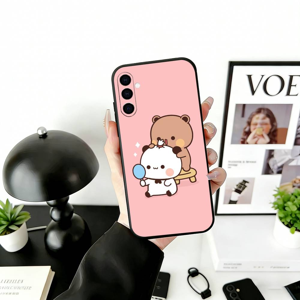 Милый Чехол для Телефона YiEr & BuBu Для Samsung Galaxy A73,A72,A71,A70,A53,A52,A51,Другие Мягкий Черный Чехол
