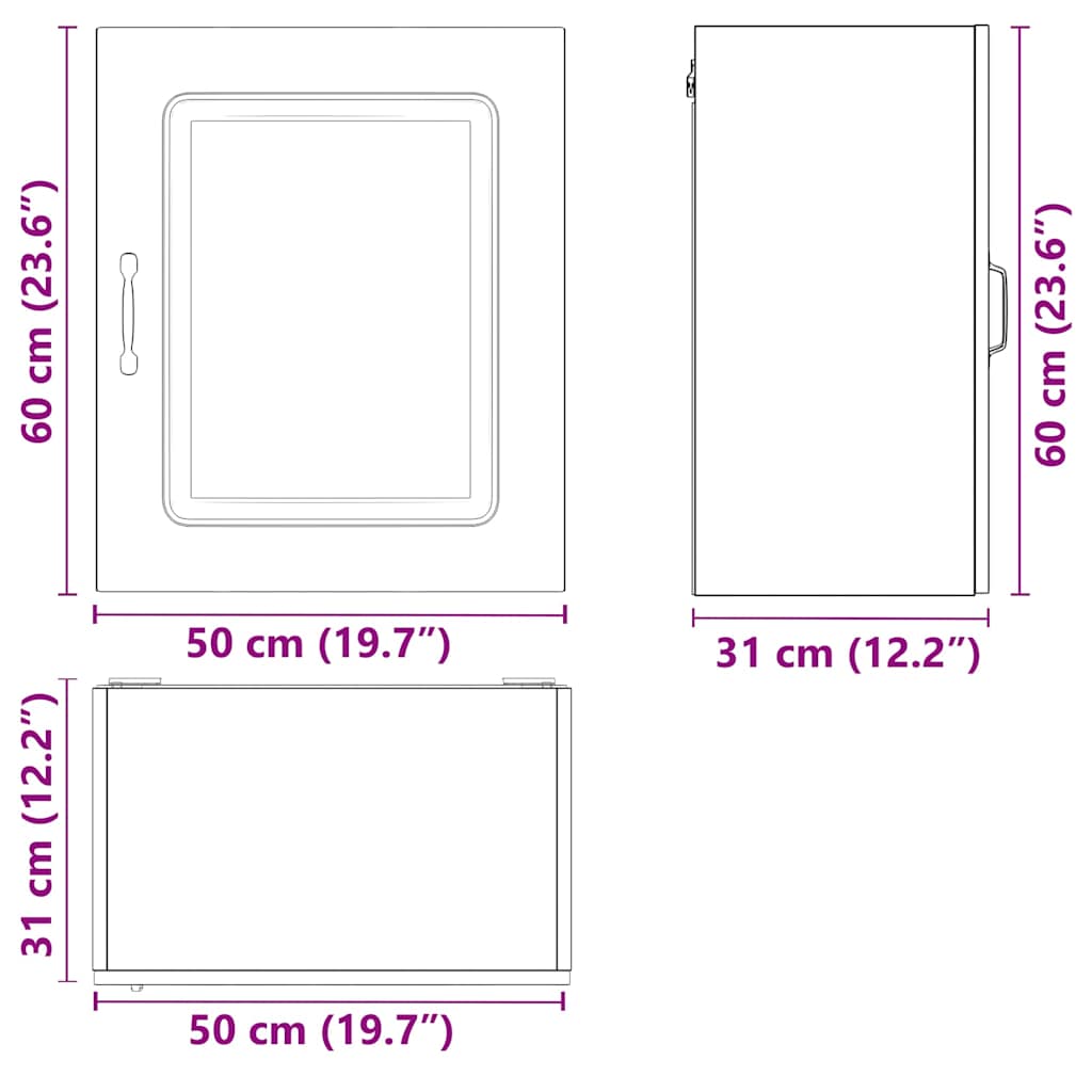 Kitchen Wall Cabinets 2 pcs Kalmar High Gloss White Wood Based Panel