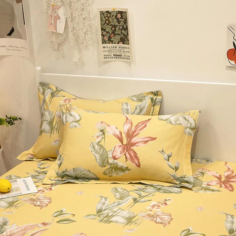 Наволочка из 100% хлопка, пара наволочек для двуспальной кровати, постельное белье, 48*74 см, пасторальный стиль