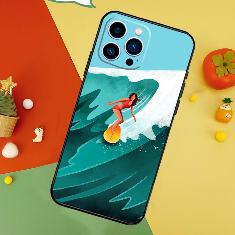 Чехол для телефона 'Волна для серфинга' для iPhone 17 Pro Max 16 14 13 12 11 15 Pro Max Plus 12 13 Mini 16e 17 Air