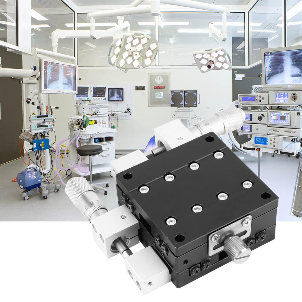 Платформа для прецизионной подстройки XY осей LY60 60x60 мм, линейный столик ручного перемещения