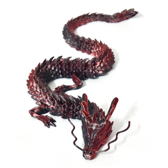 Китайская статуя дракона, напечатанная на 3D-принтере, фигурка дракона с подвижными суставами, шарнирная скульптура дракона, украшение стола для домашнего офиса