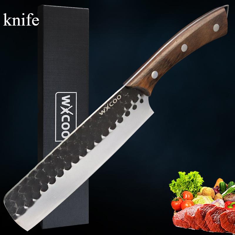 Кухонный нож ручной работы Hammer, костяной нож, многоцелевой кухонный нож, женский мясницкий нож, домашний поварской нож