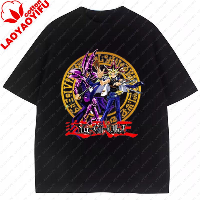 YuGiOh Gaming T Shirt Anime Printed TShirt Summer Short Sleeved Tees Cotton Graphic Clothes Vintage Y2k Ropa De Mujer