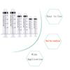 10-90Pack 1ml-20ml Syringes For Glue Oil Ink Syringe Crimp Sealed-Blunt Needle Tips Capacity Transparent Plastic Syringes