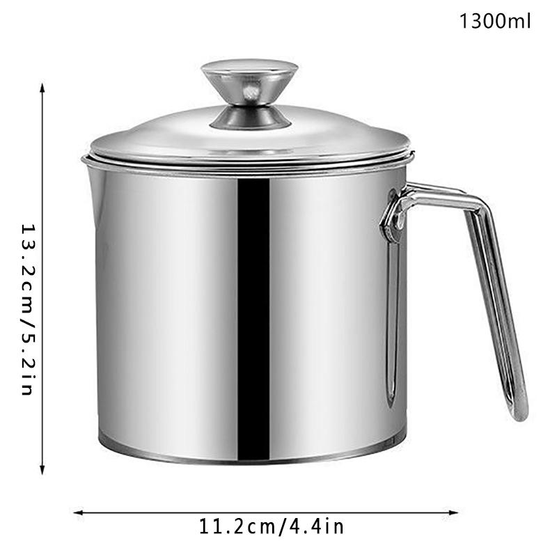 Горшок с масляным фильтром из нержавеющей стали, сито для сала, бак-контейнер, кувшин большой емкости, банка для хранения, кухонные инструменты, горшок с масляным фильтром