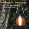 1/2/3Pcs Flickering Flame Solar Lantern Two Lighting Modes Dual Charging Outdoor Waterproof Hanging Lantern LED Solar Lamp