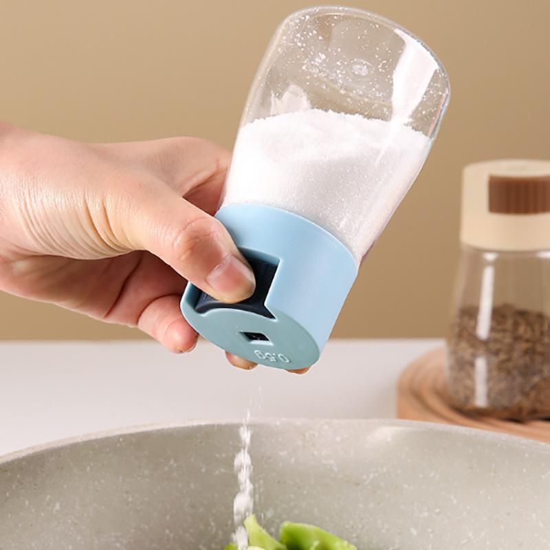 1 шт. 0,5 г бытовой кухонный пресс тип количественный герметичный прозрачный стеклянный кухонный инвентарь бутылка для контроля соли банка для приправ