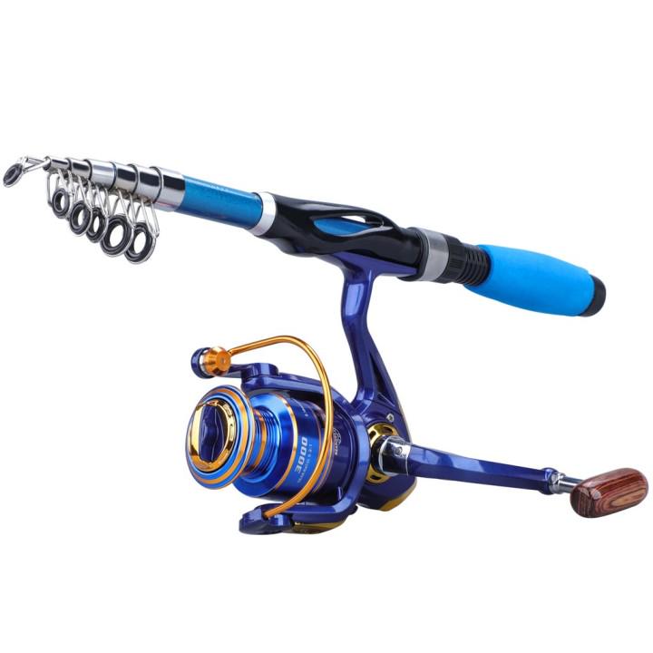 Sougayilang Spinning Fishing Rod Reel 1.0m 1.5m Fiber Ultralight Spinning Fishing Pole GR 5.2:1 13BB Spinning Fishing Wheel Full Metal Fishing Combo