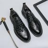 Модный тренд Комфортные туфли на толстой подошве из кожи Мужские деловые формальные Брендовые мужские повседневные туфли Классические туфли Оксфорды ручной работы Свадебные туфли