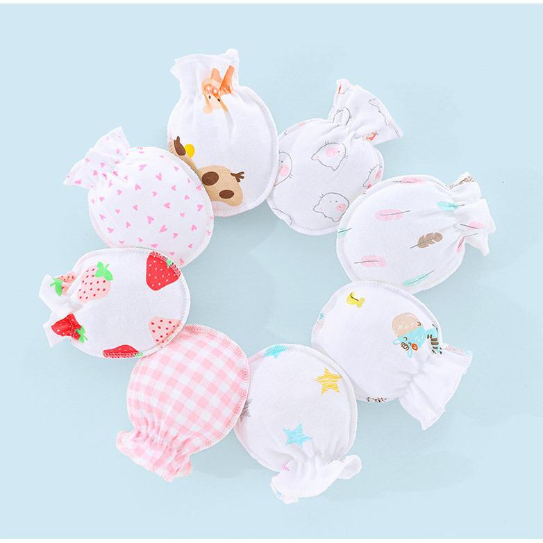 Варежки-царапки из чистого хлопка для новорожденных - для использования весной и осенью