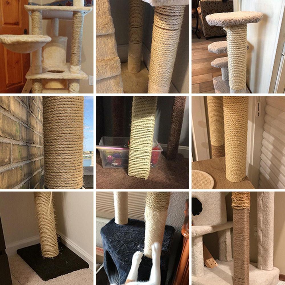 Сменный джутовый шпагат, скрученная сизалевая веревка, кошачья игрушка для дерева, веревка для связывания, веревка для кошачьей когтеточки