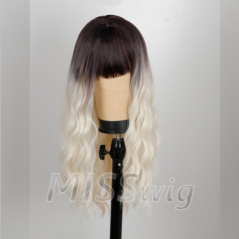 XINRAN Красивый розовый парик с волнами воды, синтетический парик, цветной парик, парик для косплея, натуральный розовый парик для женщин