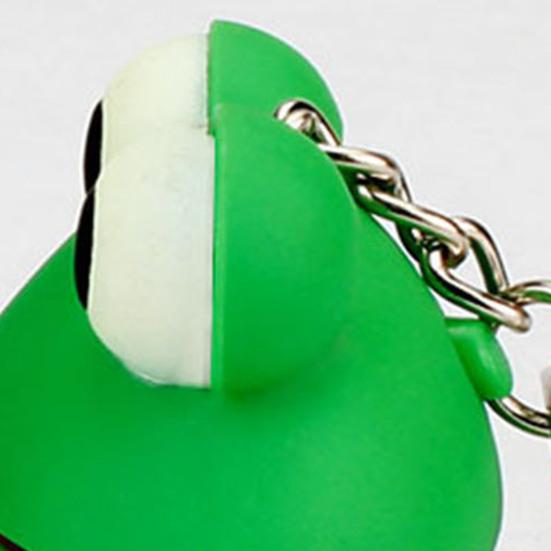 Светящаяся игрушка со звуковым эффектом, забавная форма животного, встроенный аккумулятор, прекрасное развлечение, брелок для ключей из АБС-пластика с мультяшной лягушкой, подарок