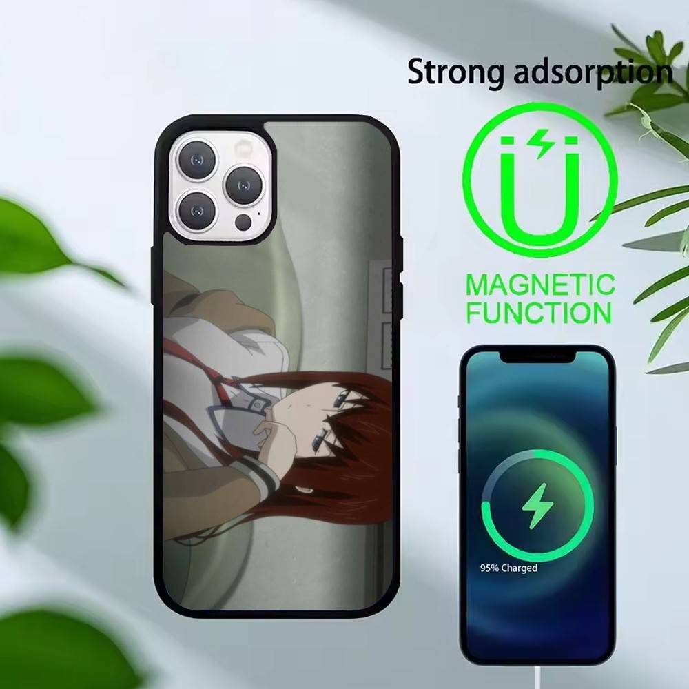 Чехол для телефона A-Okabe Rintaro STEINS DATE Для iPhone 17,16,15,14,13,Pro,Max,Plus, Магнитный Для Magsafe Беспроводной Зарядки