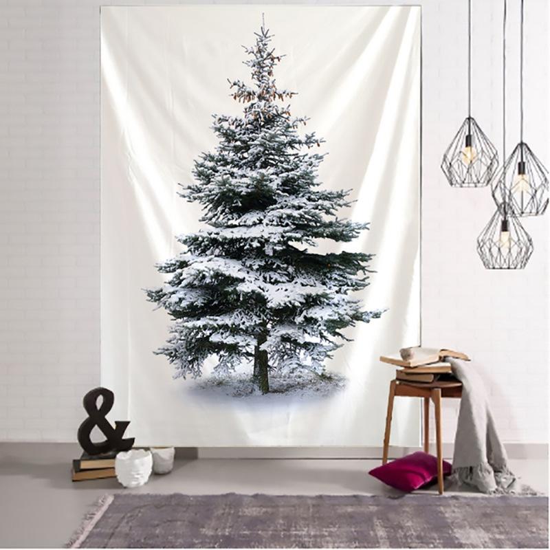 Christmas Tree Hanging Fabric Decoration Small Fresh Christmas Background Wall Blanket Wall Cloth Simple Tapestry Large Size