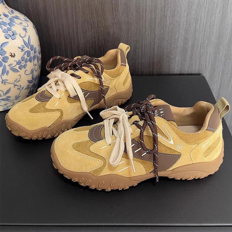 Внутренние увеличивающие рост толстоподошвенные универсальные модные повседневные спортивные папины кроссовки женские весенне-осенние новые нишевые ретро нравственные тренировочные туфли